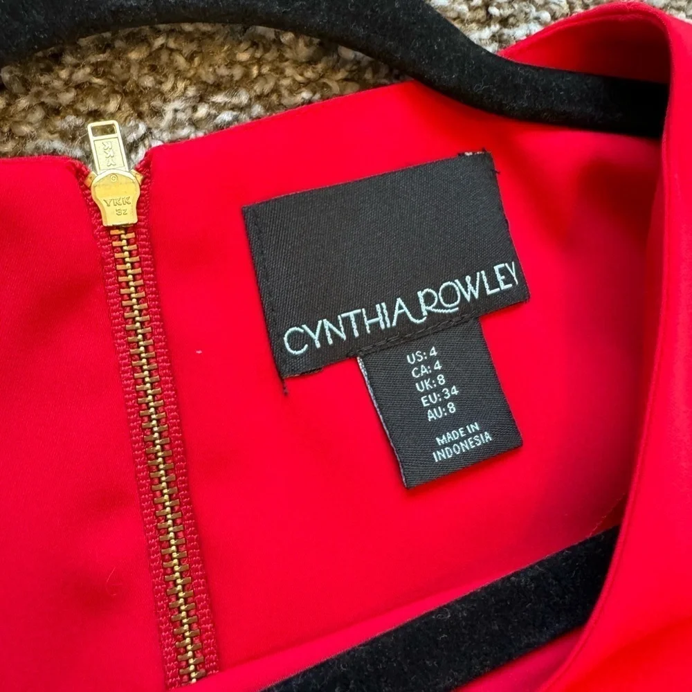 Cynthia Rowley Red Dress Size 4 - Picture 5 of 5